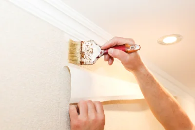 Pose de papier peint à Saint-Géry — revêtements muraux et toiles de verre